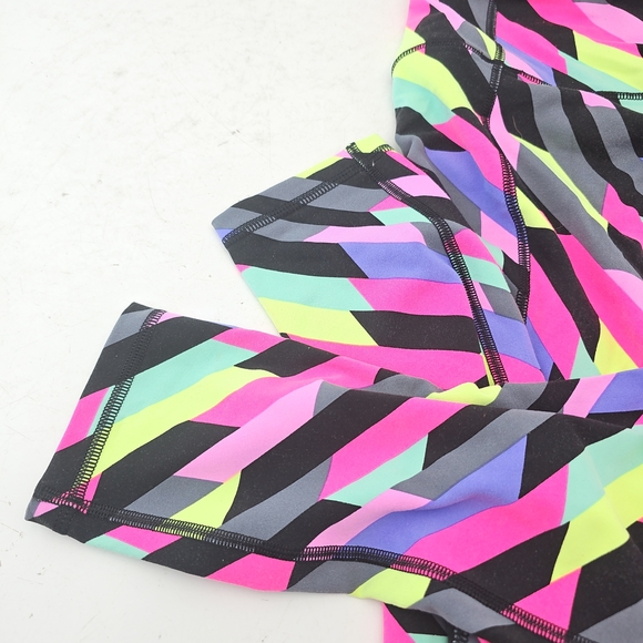 Victoria's Secret Neon Striped Kids Leggings - Picture 4 of 4